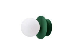 Globen Lighting Væg- Og Spejllamper > væglampe ART DECO, grøn/hvid, Ø 16 cm, IP44