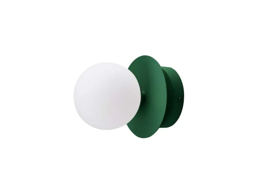 Globen Lighting Væg- Og Spejllamper > væglampe ART DECO, grøn/hvid, Ø 16 cm, IP44