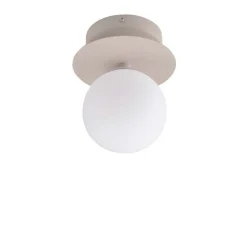 Globen Lighting Væg- Og Spejllamper > væglampe ART DECO, beige/hvid Ø 16 cm IP44