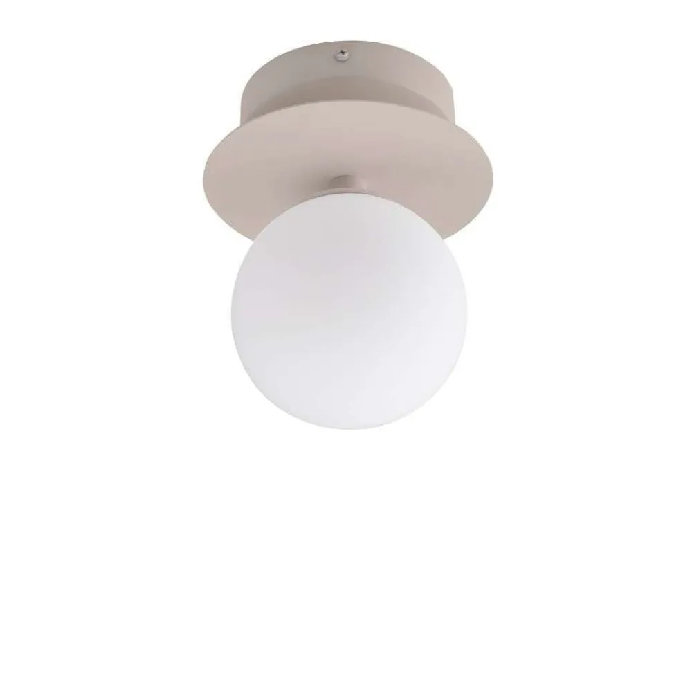 Globen Lighting Væg- Og Spejllamper > væglampe ART DECO, beige/hvid Ø 16 cm IP44