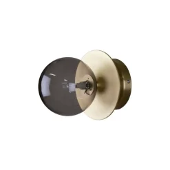 Globen Lighting Væg- Og Spejllamper > væglampe ART DECO, sort/grå Ø 16 cm IP44