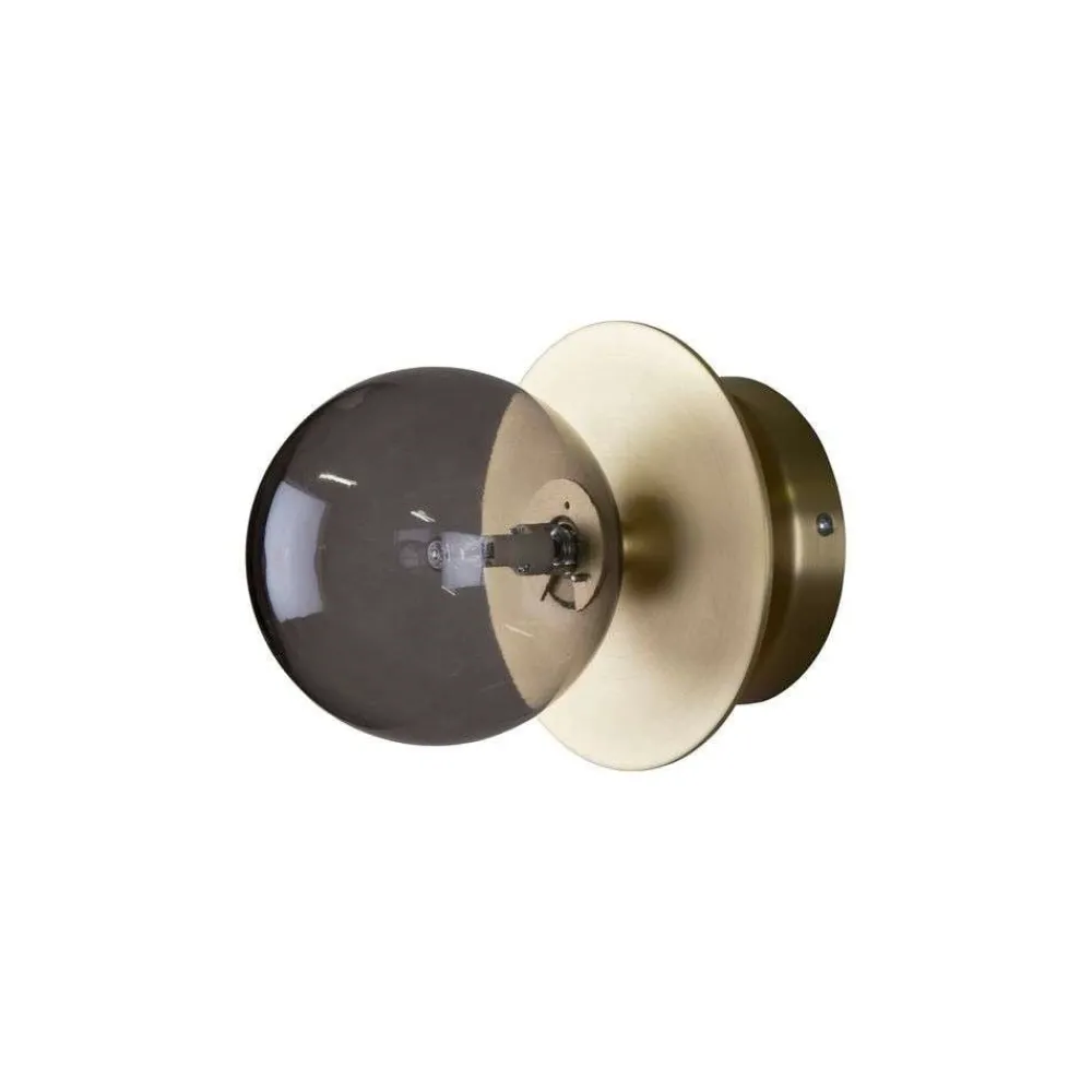 Globen Lighting Væg- Og Spejllamper > væglampe ART DECO, sort/grå Ø 16 cm IP44