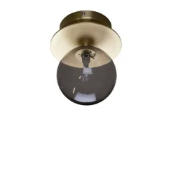 Væg- Og Spejllamper ^ Globen Lighting væglampe ART DECO, messing/grå Ø 16 cm IP44