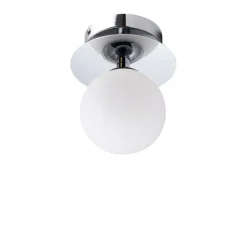 Globen Lighting Væg- Og Spejllamper > væglampe ART DECO, krom/hvid Ø 16 cm IP44