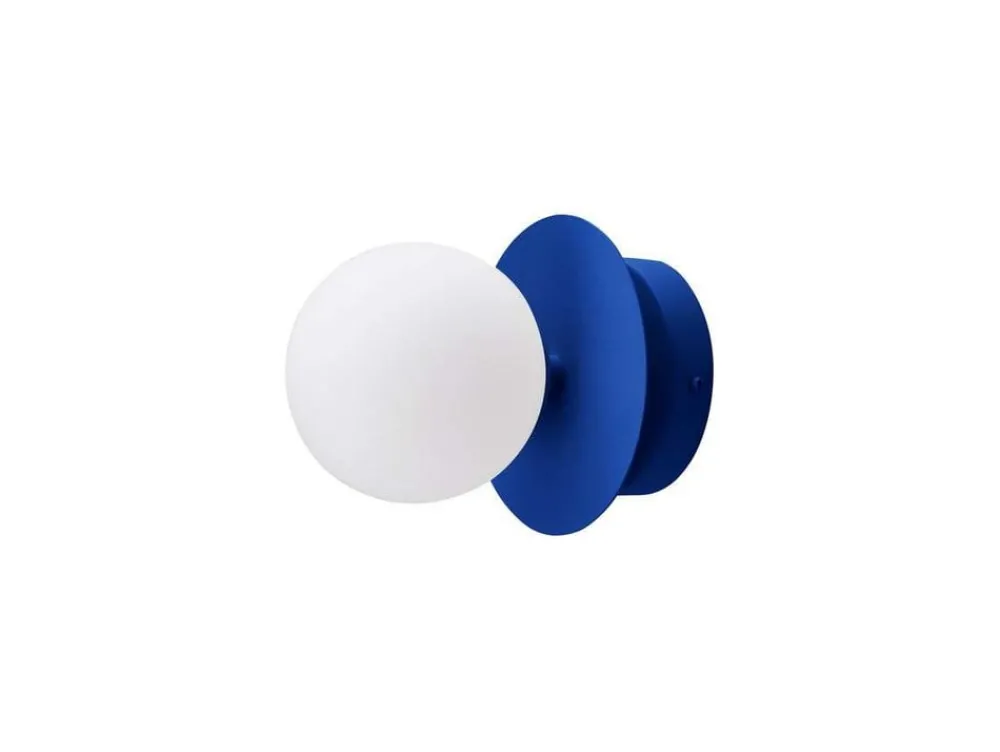 Væg- Og Spejllamper ^ Globen Lighting væglampe ART DECO, blå/hvid, Ø 16 cm, IP44