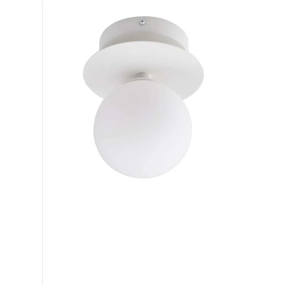 Væg- Og Spejllamper ^ Globen Lighting væglampe ART DECO, hvid/hvid, Ø 16 cm, IP44