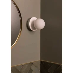 Væg- Og Spejllamper ^ Globen Lighting væglampe ART DECO, hvid/hvid, Ø 16 cm, IP44