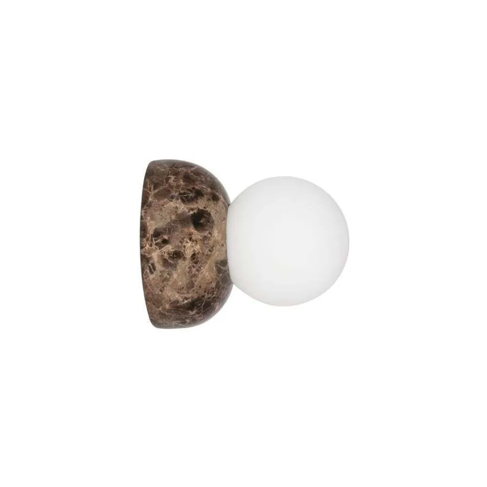 Globen Lighting Væg- Og Spejllamper > væglampe Torrano, brun, Ø 13 cm IP44