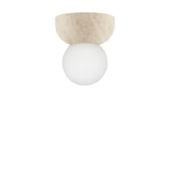 Globen Lighting Væg- Og Spejllamper > væglampe Torrano, beige, Ø 13 cm IP44