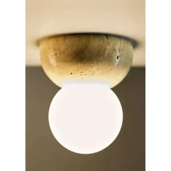 Globen Lighting Væg- Og Spejllamper > væglampe Torrano, beige, Ø 13 cm IP44