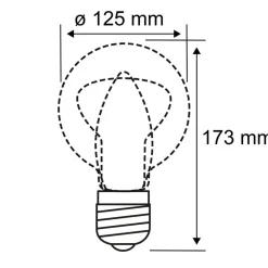 Paulmann Dæmpbar Led-Pære|Led Pærer > Globepære E27 9W G125 Fil 2,700K opal dæmpbar