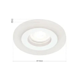 ORION Indbygningsspots > Glow indbygningsspot, hvid, metal, Ø 11 cm, GU10