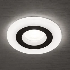 ORION Spotlights > Glow indbygningsspot, sort, metal, Ø 11 cm, GU10