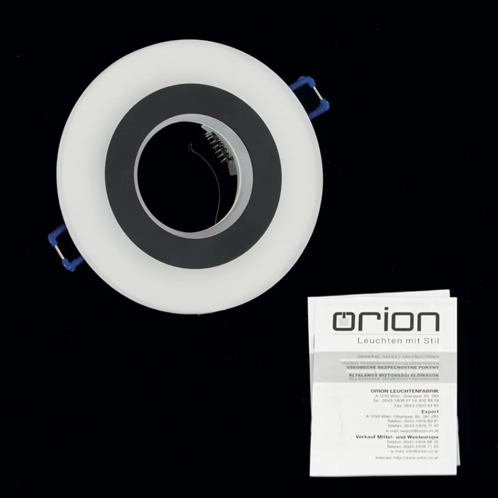 ORION Spotlights > Glow indbygningsspot, sort, metal, Ø 11 cm, GU10