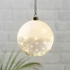 Julepynt|Vinduesdekoration ^ STAR TRADING Glow LED-dekokugle, frostet/klar, Ø 15 cm