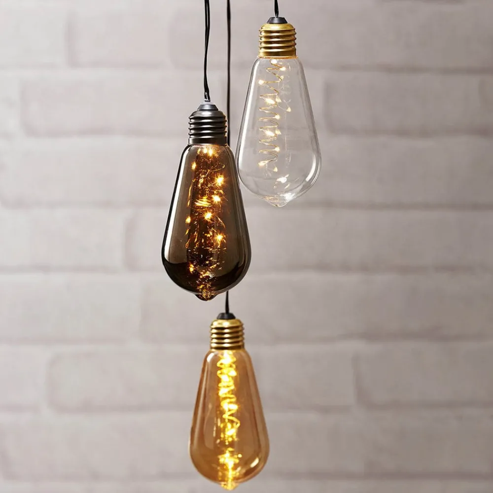 STAR TRADING Dekorationsbelysning > Glow vintage LED-dekolampe med timer, røgfarvet