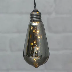 STAR TRADING Dekorationsbelysning > Glow vintage LED-dekolampe med timer, røgfarvet