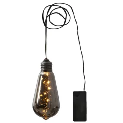 STAR TRADING Dekorationsbelysning > Glow vintage LED-dekolampe med timer, røgfarvet