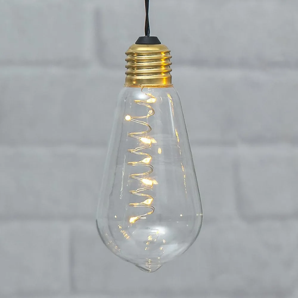 Dekorationsbelysning ^ STAR TRADING Glow vintage LED-dekolampe med timer, klar