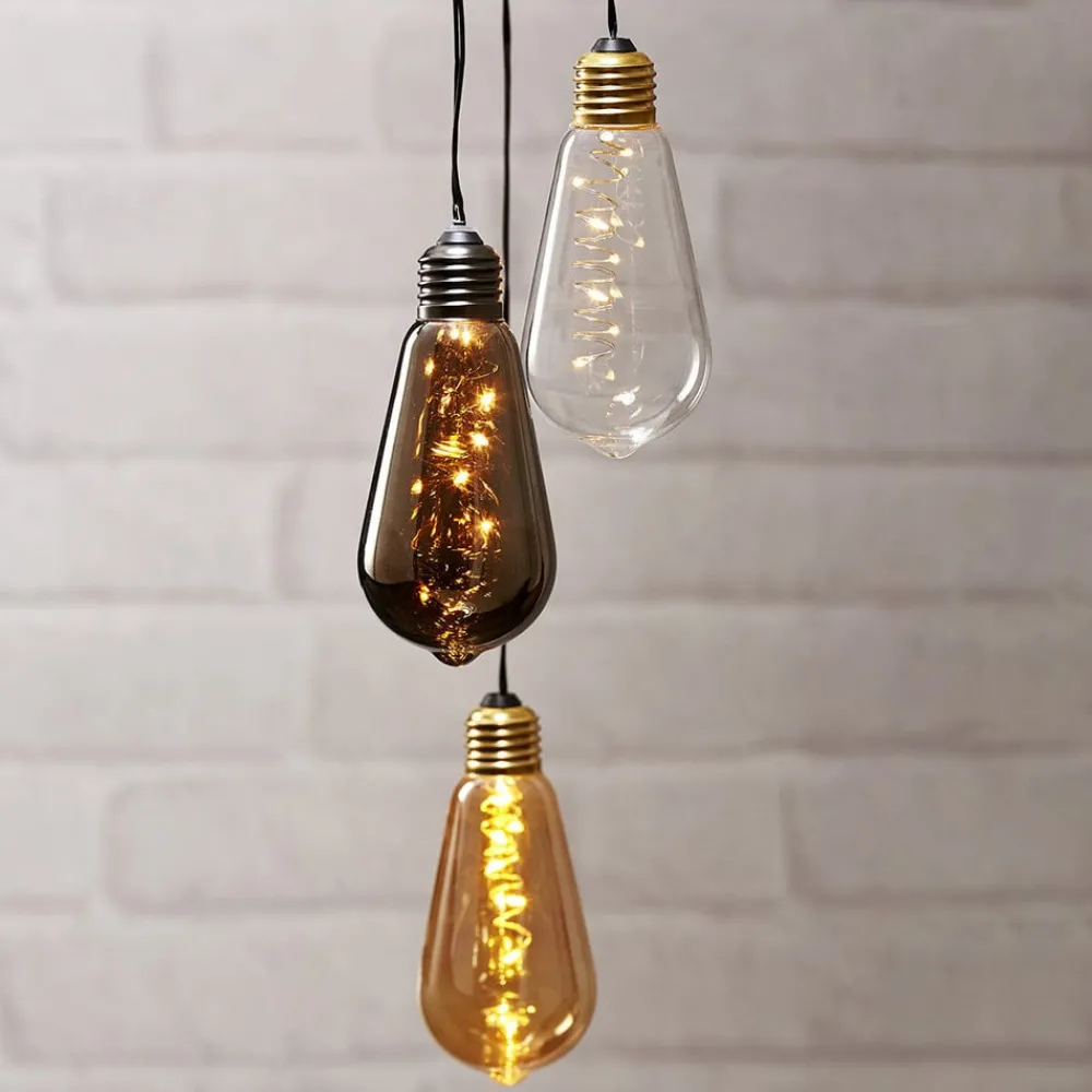 Dekorationsbelysning ^ STAR TRADING Glow vintage LED-dekolampe med timer, klar