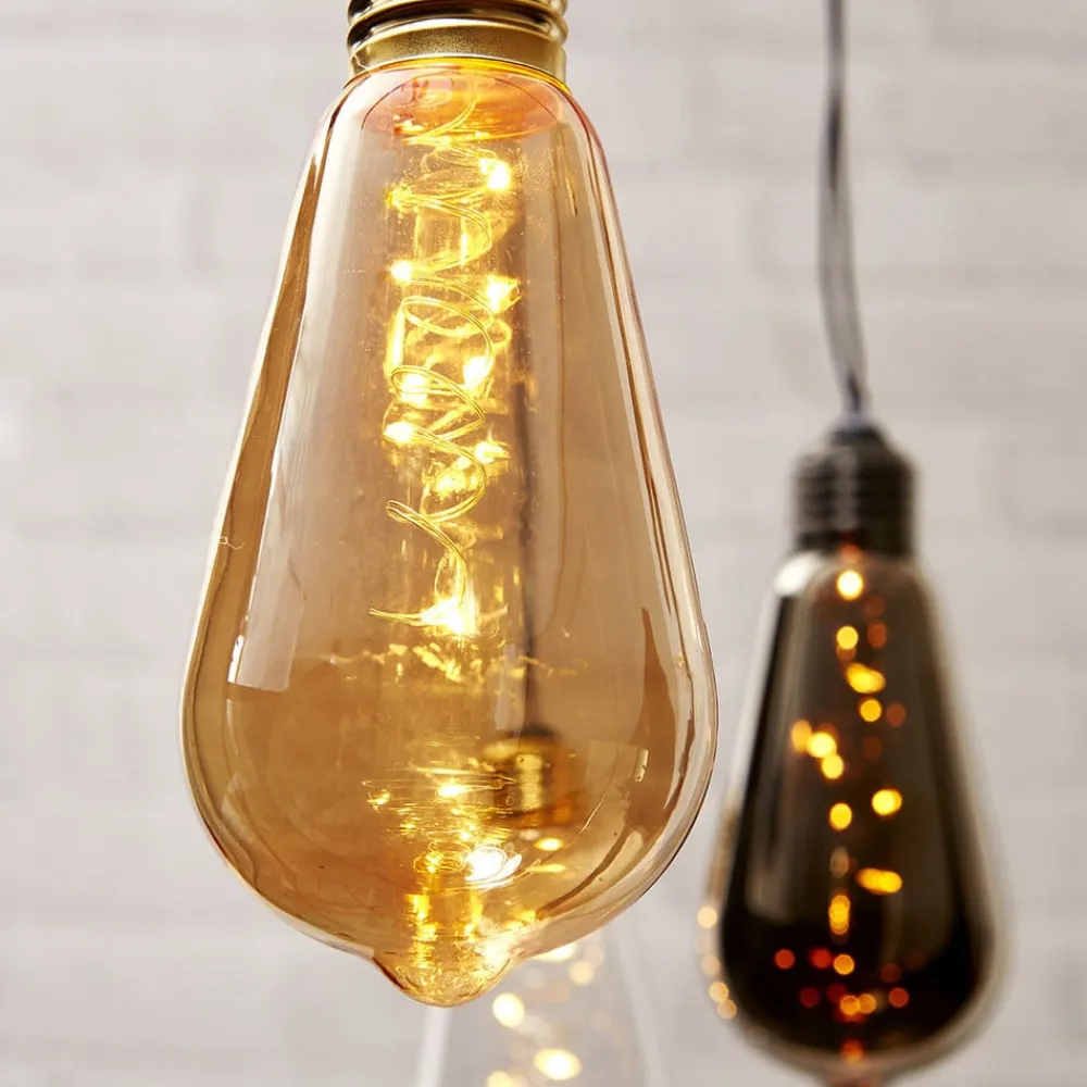 Dekorationsbelysning ^ STAR TRADING Glow vintage LED-dekolampe med timer, klar