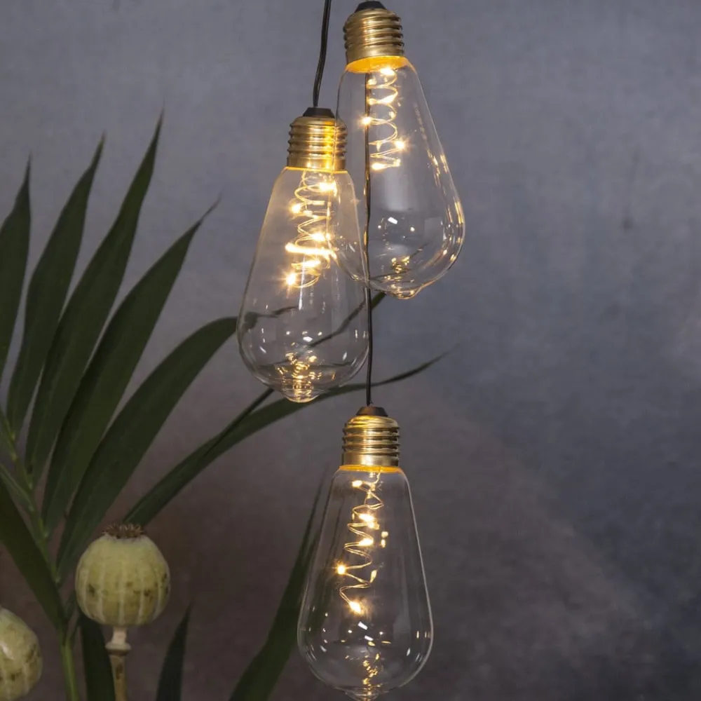 Dekorationsbelysning ^ STAR TRADING Glow vintage LED-dekolampe med timer, klar