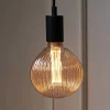 STAR TRADING Led Pærer > G125 NGC Stripe LED-globe E27 1 W 1.800 K ravgul