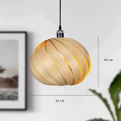 Gofurnit Bæredygtige Lamper > Mela pendellampe, eg, Ø 35 cm