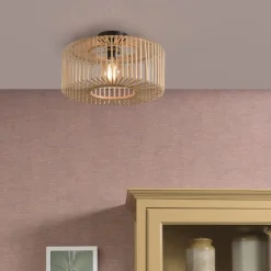 Bæredygtige Lamper|Loftlamper ^ Good & Mojo Bromo loftslampe lavet af bambus, Ø 40 cm