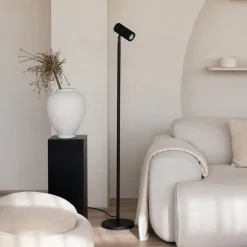Good & Mojo Arbejdsrum/Kontor|Gulvlamper > Gulvlampe Java, sort, 141 cm, bambus, GU10