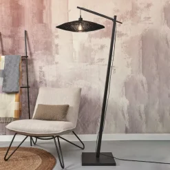 Gulvlamper ^ Good & Mojo Iguazu, højde 176 cm Ø55cm sort