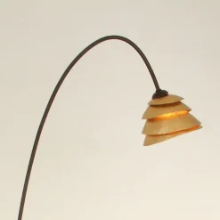 Holländer Gulvlamper|Gulvlamper > Graciøs SNAIL gulvlampe med 1 lys, jern brun og gu