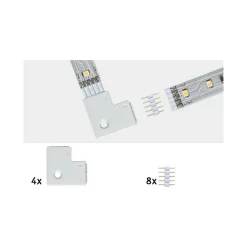 Paulmann Dekorationsbelysning|Led Strips > 90 graders hjørneforbinder til strip Max LED