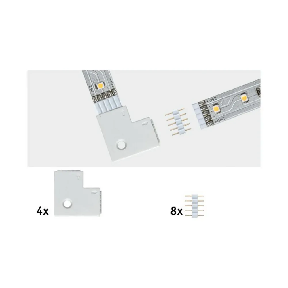 Paulmann Dekorationsbelysning|Led Strips > 90 graders hjørneforbinder til strip Max LED