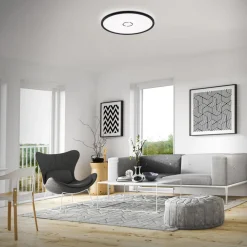 Arbejdsrum/Kontor|Loftlamper ^ Briloner Gratis LED-loftslampe, Ø 42 cm, sort
