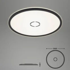 Arbejdsrum/Kontor|Loftlamper ^ Briloner Gratis LED-loftslampe, Ø 42 cm, sort