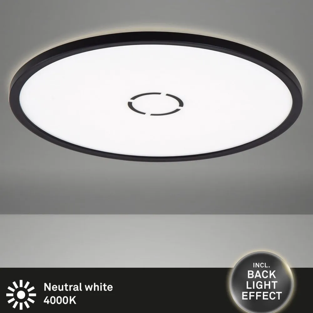 Arbejdsrum/Kontor|Loftlamper ^ Briloner Gratis LED-loftslampe, Ø 42 cm, sort