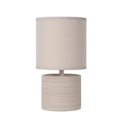 Lucide Bordlamper > Greasby bordlampe med tekstilskærm, beige
