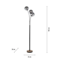 JUST LIGHT. GmbH Gulvlamper|Gulvlamper > Green Widow gulvlampe med glasskærme