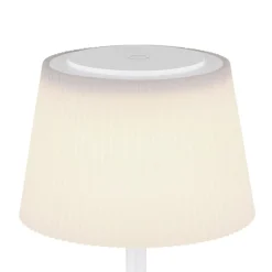 Globo Terrassebelysning > Gregoir genopladelig LED-bordlampe, mat hvid, højde 38 cm, CCT