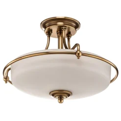 QUOIZEL Loftlamper > Griffin loftlampe med afstand, messing, Ø 42 cm