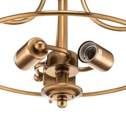 QUOIZEL Loftlamper > Griffin loftlampe med afstand, messing, Ø 42 cm