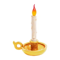 SELETTI Dekorationsbelysning > Grimm Bugia deko LED-bordlampe i kerteform, guld