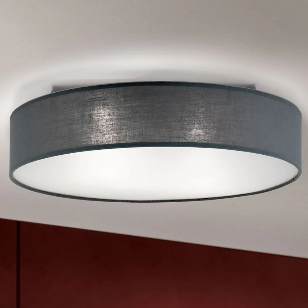 Loftlamper ^ ORION Grå loftlampe Ufo med lærredsskærm