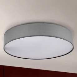 Loftlamper ^ ORION Grå loftlampe Ufo med lærredsskærm