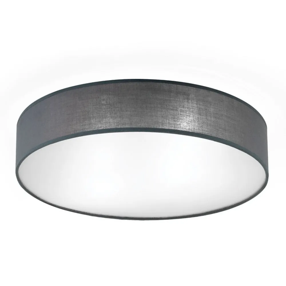 Loftlamper ^ ORION Grå loftlampe Ufo med lærredsskærm