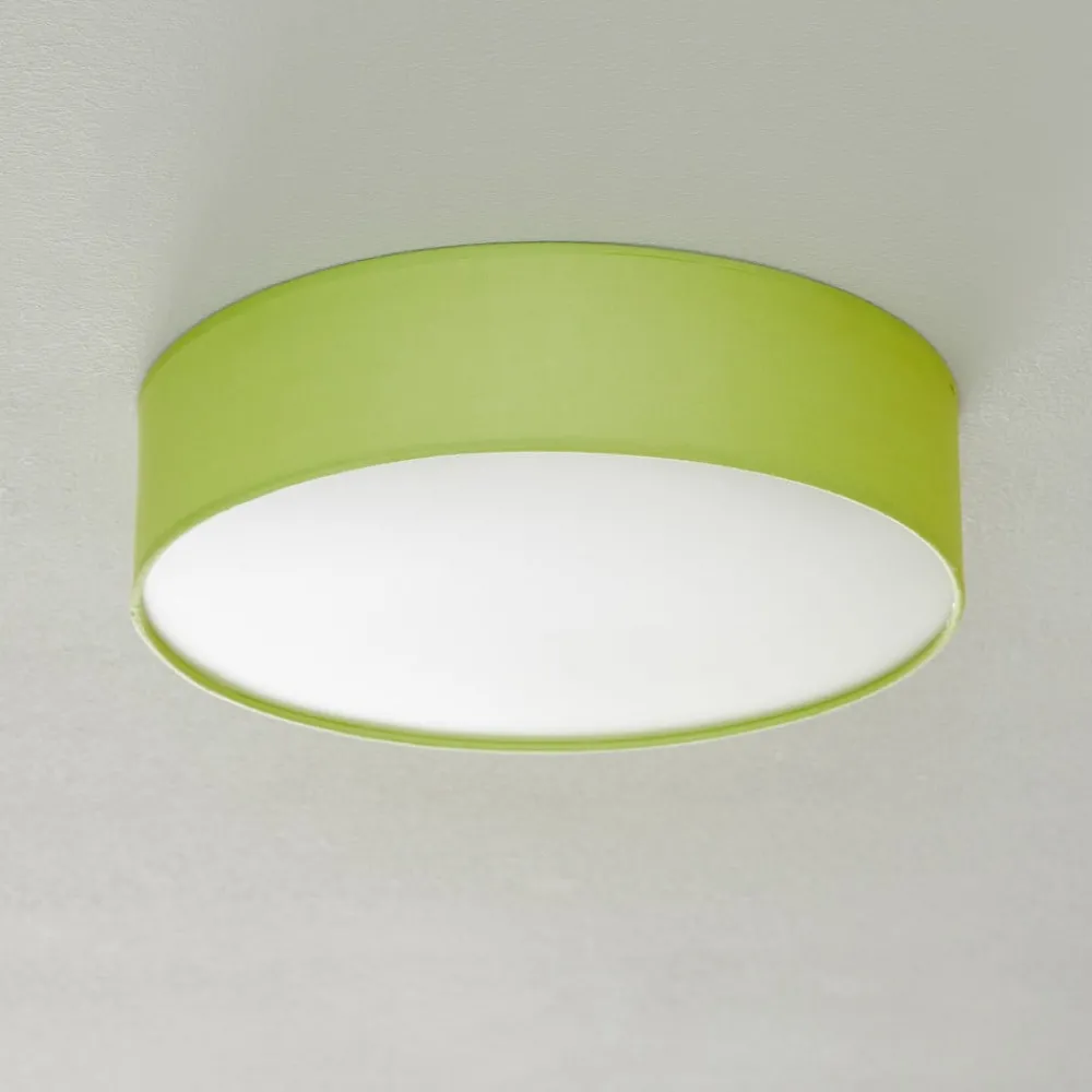 Loftlamper ^ ORION Grøn tekstil loftslampe Jitendra