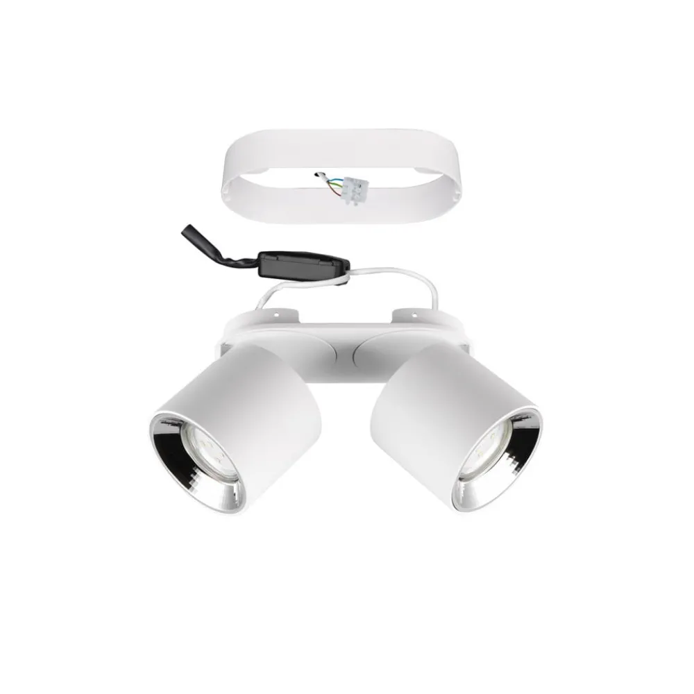 Loftlamper|Loftlamper ^ Trio Lighting Guayana loftspot GU10, 2 lyskilder, hvidt