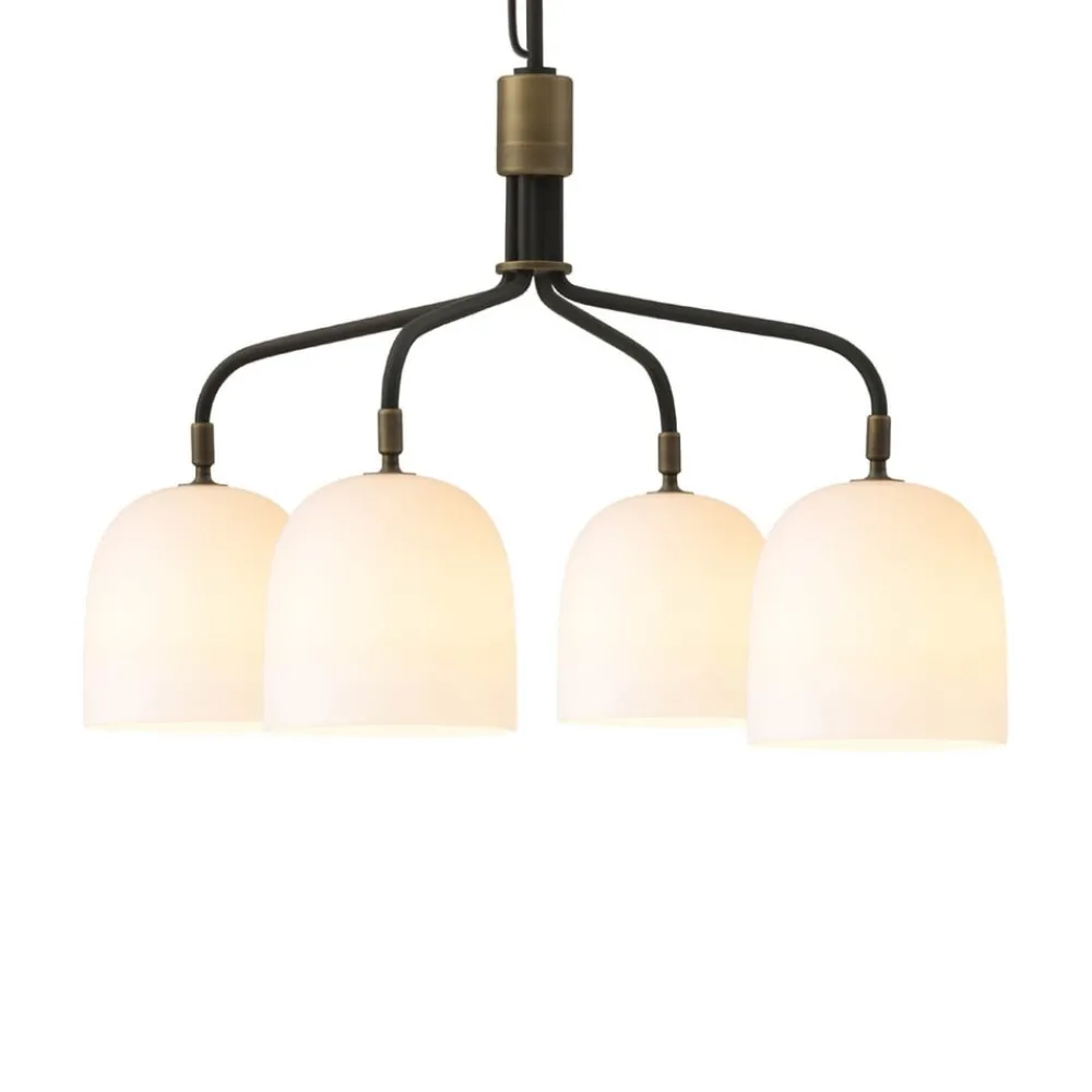 GUBI Lysekroner > Lysekrone Howard 4-lys Ø 66 cm gunmetal/hvid
