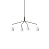 GUBI Lysekroner > Lysekrone Howard 4-lys 134x103 cm hvid/gunmetal